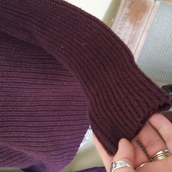 ABERCROMBIE & FITCH Purple Cowl Turtleneck Heavy Sweater Ladies Women's … - Picture 7 of 10